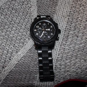 Men’s Black Fossil watch